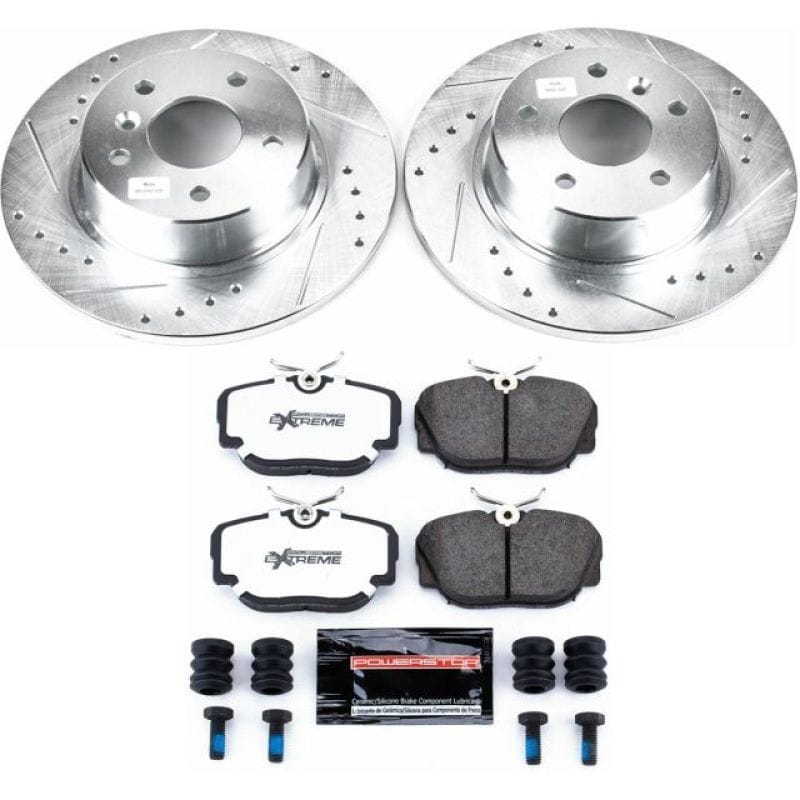 PowerStop — Z26 Street Performance Ceramic Brake Pad and Drilled & Slotted Rotor Kit