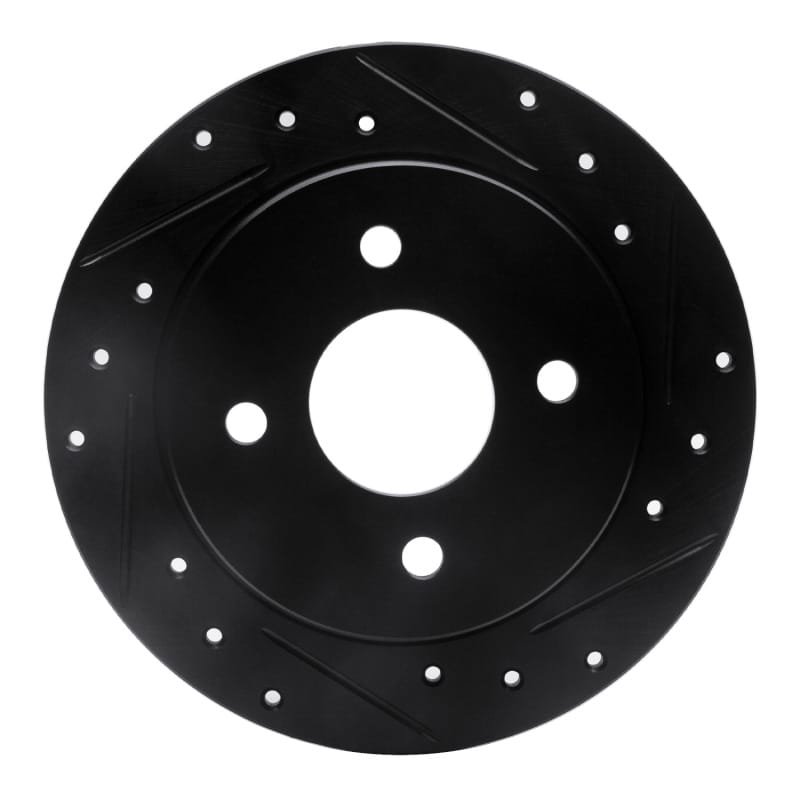 R1 Concepts — R1 Concepts Brake Rotor Drilled and Slotted Black
