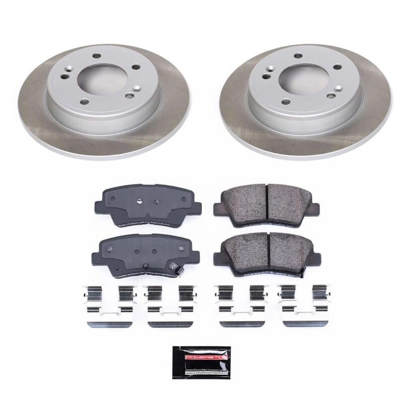 PowerStop — Semi-Coated Rotor and Low-Dust Ceramic Brake Pad Kit