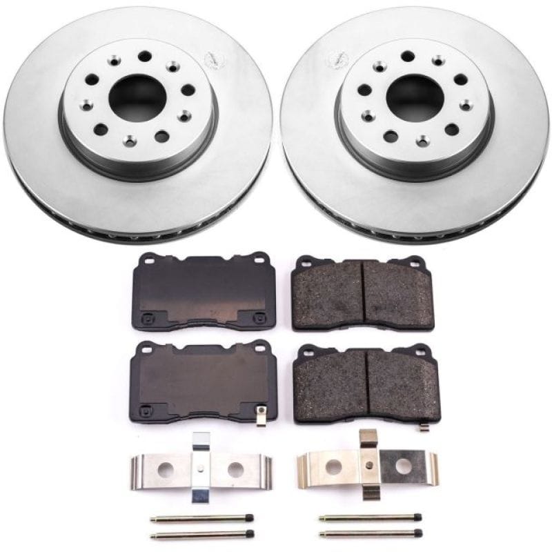 PowerStop — Genuine Geomet Coated Rotor and Low-Dust Ceramic Brake Pad Kit