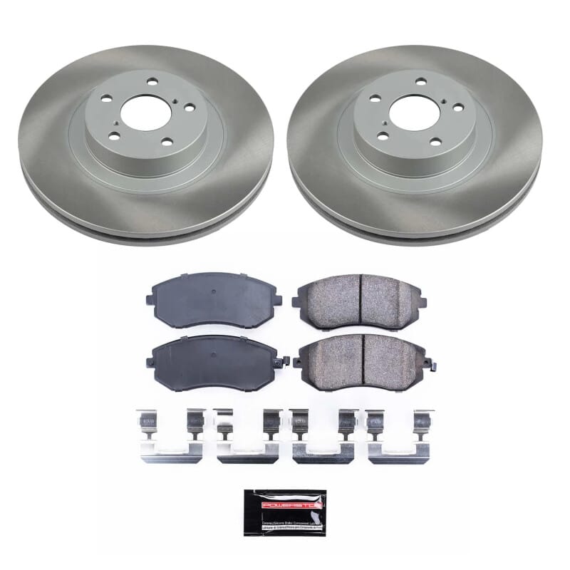 PowerStop — Semi-Coated Rotor and Low-Dust Ceramic Brake Pad Kit
