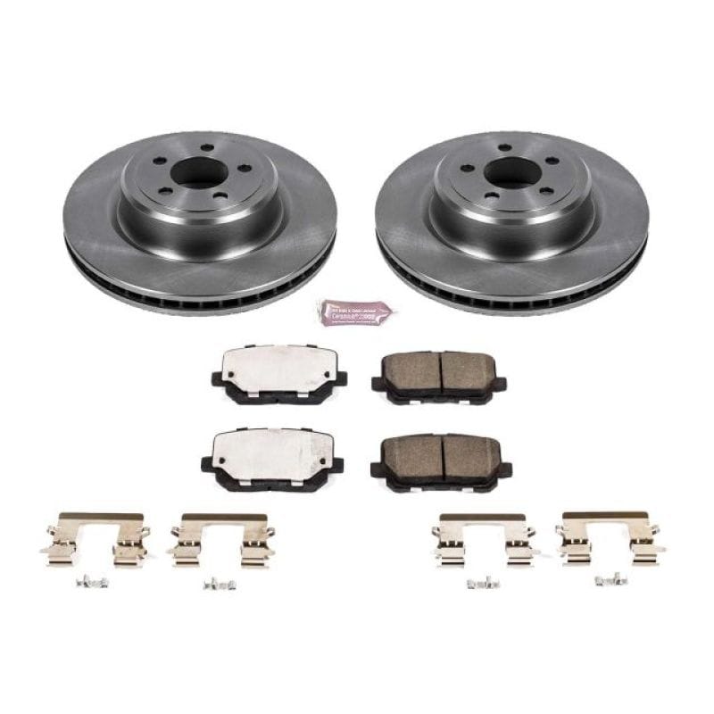 PowerStop — OE Stock Replacement Low-Dust Ceramic Brake Pad and Rotor Kit
