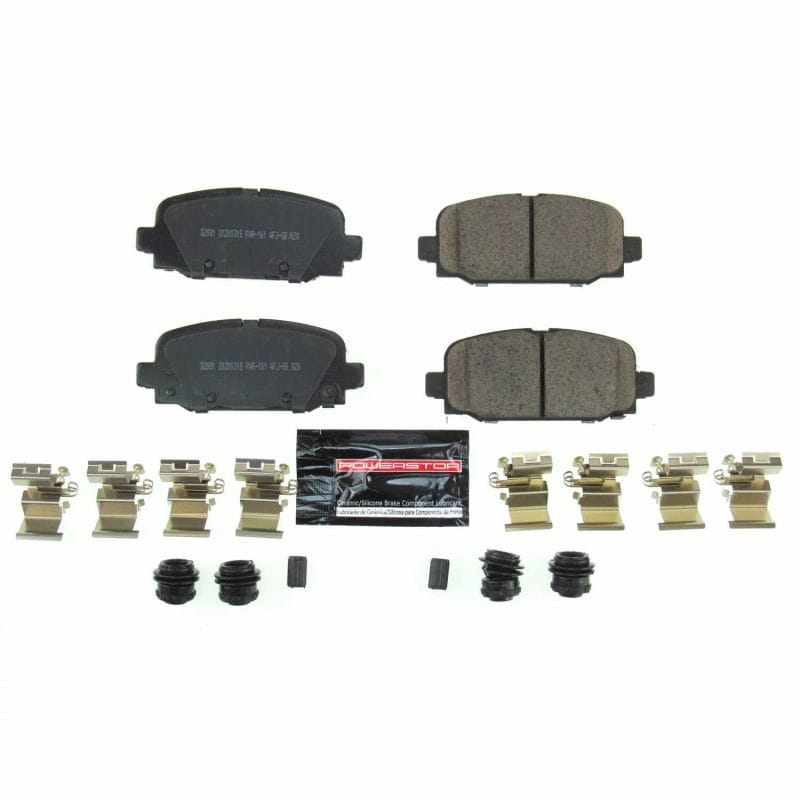 PowerStop — PowerStop - Z23 Daily Driver Carbon-Fiber Ceramic Brake Pads with Hardware Kit