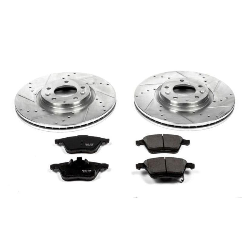PowerStop — Z23 Daily Driver Carbon-Fiber Ceramic Brake Pad and Drilled & Slotted Rotor Kit