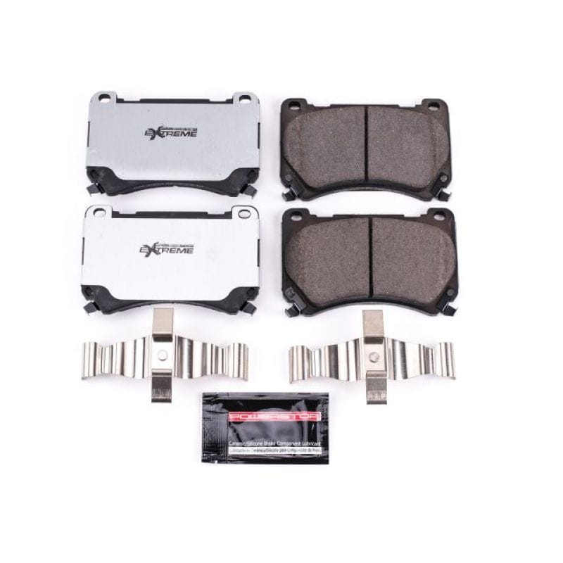 PowerStop — PowerStop - Z26 Performance Carbon-Fiber Ceramic Brake Pads with Hardware Kit