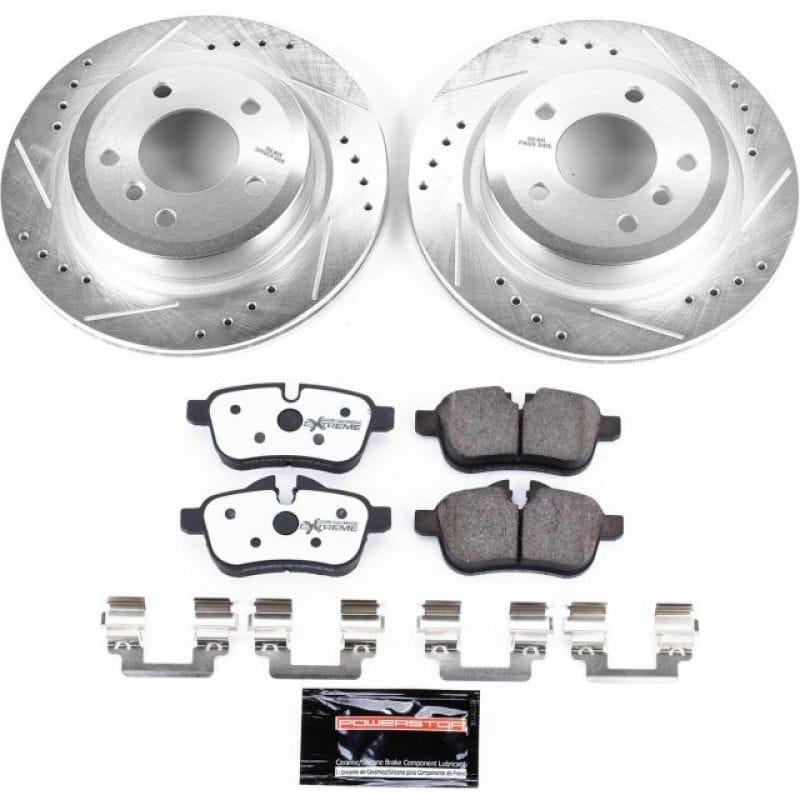 PowerStop — Z26 Street Performance Ceramic Brake Pad and Drilled & Slotted Rotor Kit
