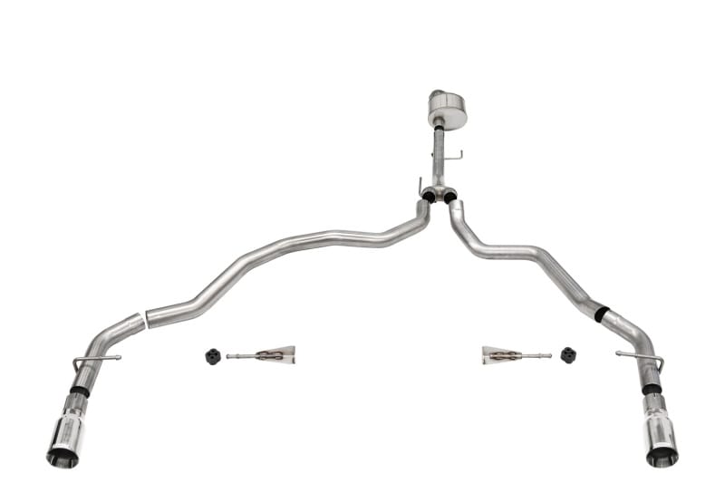 CORSA Performance — 3.0in. Dual Rear Exit Catback Exhaust System with Flat Cut 4.0in. Dual Wall Tips
