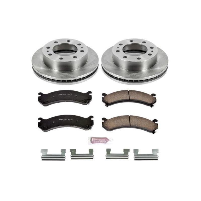 PowerStop — OE Stock Replacement Low-Dust Ceramic Brake Pad and Rotor Kit