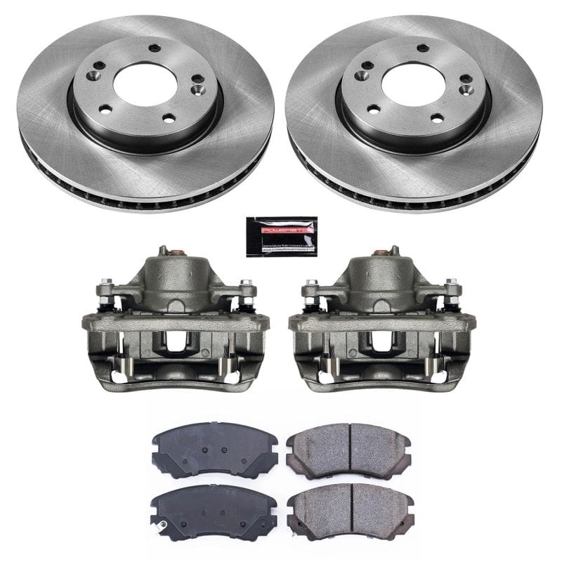 PowerStop — OE Stock Replacement Low-Dust Ceramic Brake Pad, Rotor and Caliper Kit