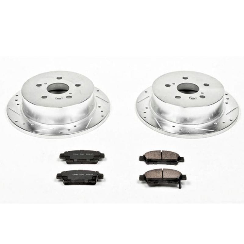 PowerStop — Z23 Daily Driver Carbon-Fiber Ceramic Brake Pad and Drilled & Slotted Rotor Kit