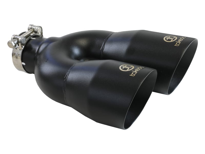 aFe — Takeda 304 Stainless Steel Clamp-on Exhaust Tip Black