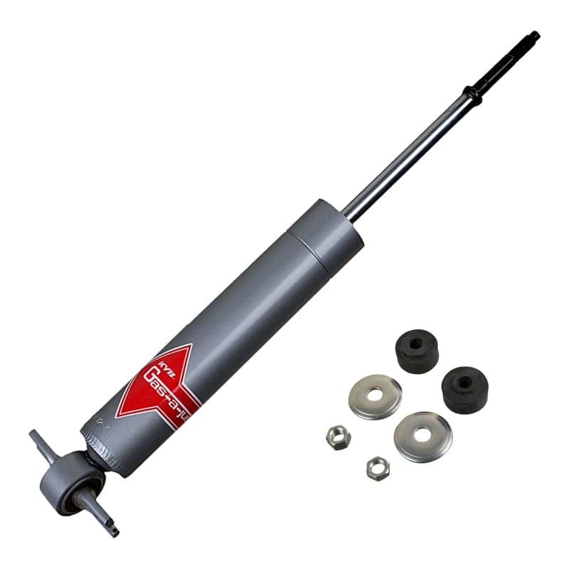 KYB — The KYB Gas-a-just monotube shock absorber has additional performance advantages over the traditional twin-tube design: It can instantly, automatically adjust to your performance needs and never experiences fade due to aeration. The KYB Gas-a-just has two separate working chambers: An air-free hydraulic piston and valve area for responsiveness and control, and a second high-pressure nitrogen gas area with a floating piston that provides a comfortable ride during normal driving and adds instant p
High Pressure Monotube Gas Shock