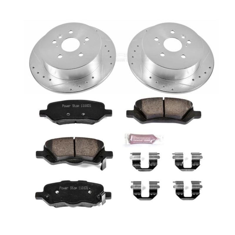 PowerStop — Z23 Daily Driver Carbon-Fiber Ceramic Brake Pad and Drilled & Slotted Rotor Kit
