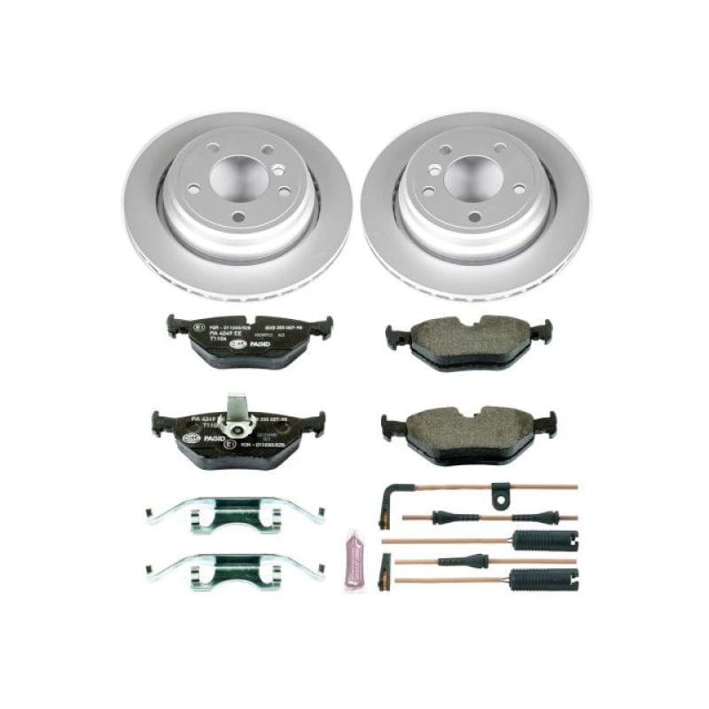 PowerStop — Genuine Geomet Coated Rotors, ECE-R90 Brake Pads + Hardware Kit