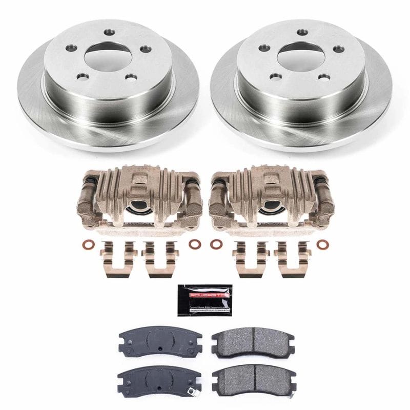 PowerStop — OE Stock Replacement Low-Dust Ceramic Brake Pad, Rotor and Caliper Kit