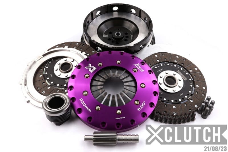 XCLUTCH — Clutch Kit Inc Chromoly Flywheel; 9" Twin Solid Organic Clutch Discs