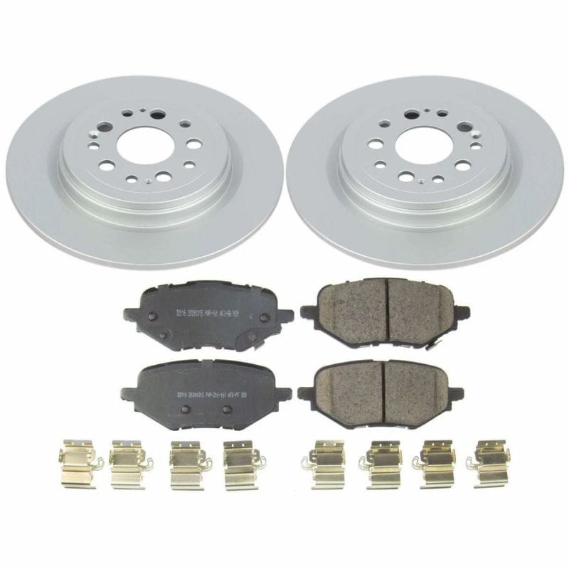 PowerStop — Genuine Geomet Coated Rotor and Low-Dust Ceramic Brake Pad Kit