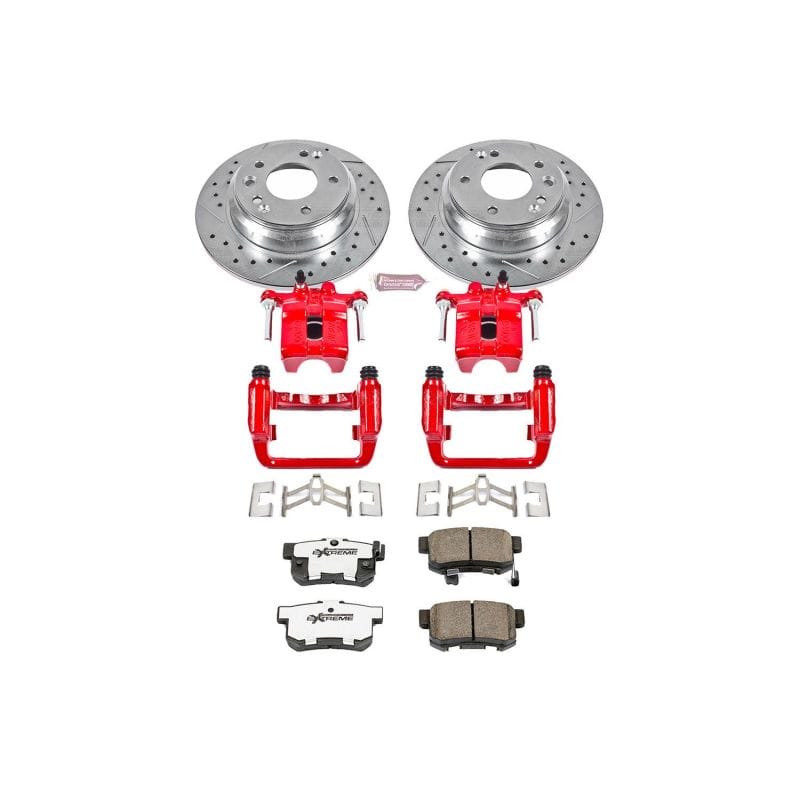 PowerStop — Z26 Street Performance Ceramic Brake Pad, Drilled Slotted Rotor, and Caliper Kit