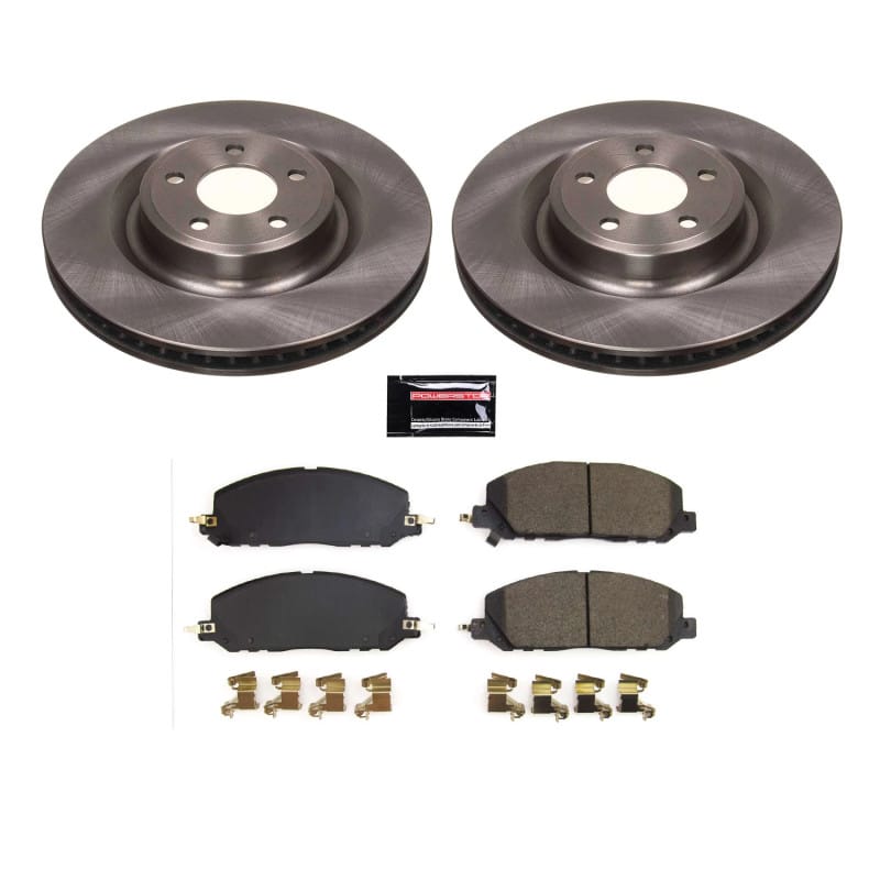 PowerStop — OE Stock Replacement Low-Dust Ceramic Brake Pad and Rotor Kit