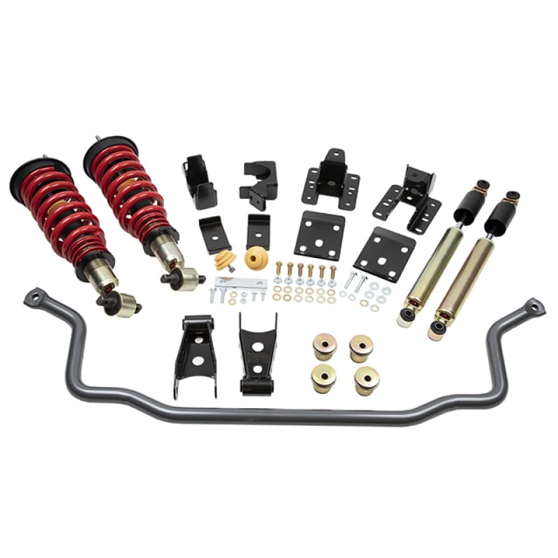 Belltech — PERFORMANCE HANDLING KIT PLUS W/ DAMPING ADJUSTABLE COILOVERS/SHOCKS - 987HKP
Complete Kit Inc. Damping/Height Adjustable Front Coilovers & Front Sway Bar
