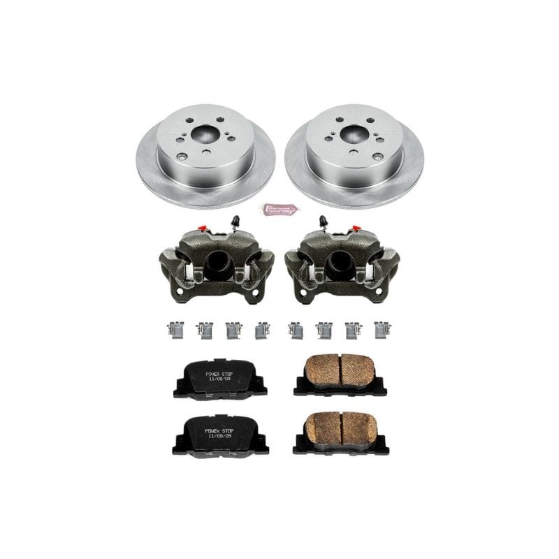 PowerStop — OE Stock Replacement Low-Dust Ceramic Brake Pad, Rotor and Caliper Kit