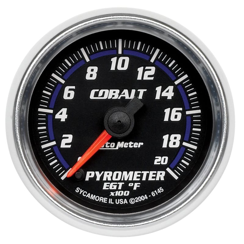 AutoMeter — GAUGE, PYROMETER (EGT), 2 1/16", 2000?F, DIGITAL STEPPER MOTOR, COBALT