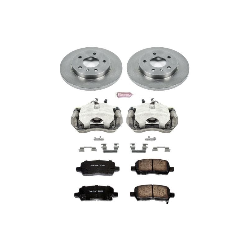 PowerStop — OE Stock Replacement Low-Dust Ceramic Brake Pad, Rotor and Caliper Kit
