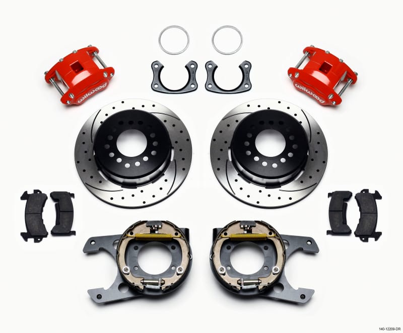 Wilwood — KIT,REAR,DISC/DRUM,BIG FORD,NEW STYLE 2.50 OFFSET,D154,1PC ROTOR,SRP,RED