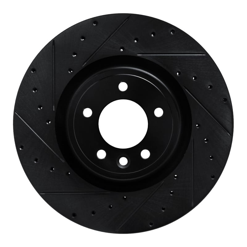 R1 Concepts — R1 Concepts Brake Rotor Drilled and Slotted Black