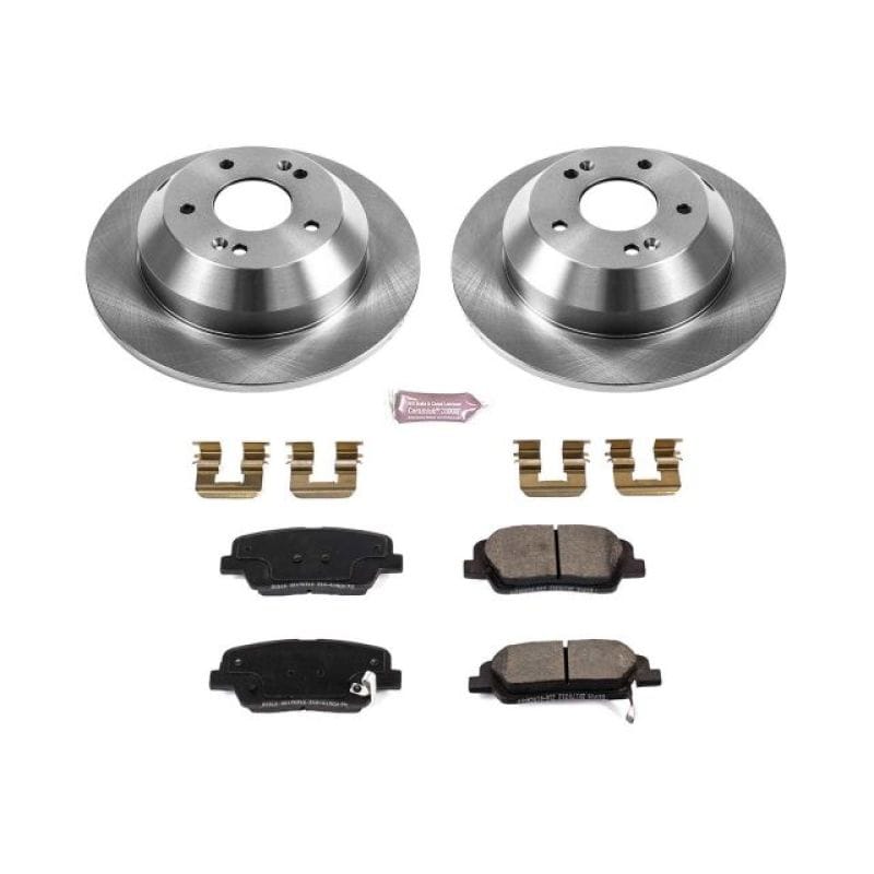 PowerStop — OE Stock Replacement Low-Dust Ceramic Brake Pad and Rotor Kit