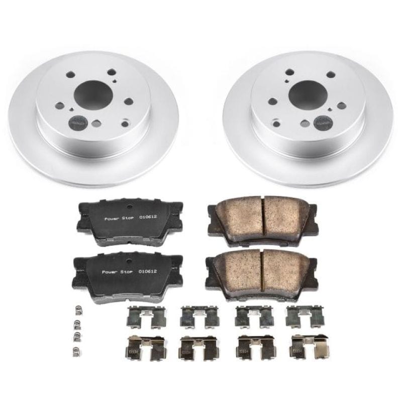 PowerStop — Genuine Geomet Coated Rotor and Low-Dust Ceramic Brake Pad Kit