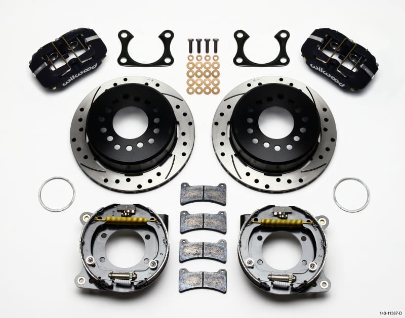 Wilwood — KIT,REAR,DISC/DRUM,BIG FORD,2.36 OFFSET 1PC 11.00,SRP,BLACK POWDER COAT