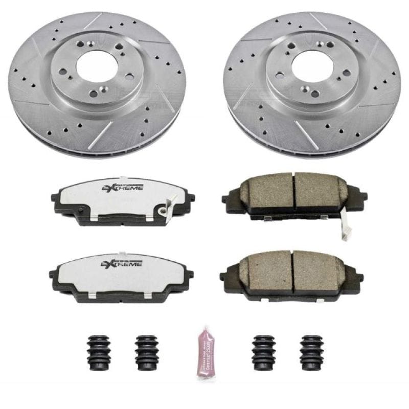 PowerStop — Z26 Street Performance Ceramic Brake Pad and Drilled & Slotted Rotor Kit