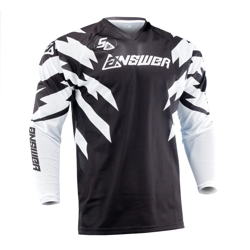 Answer — 26 LE Syncron Rizz Vented Jersey Black/White/Cyan - XS