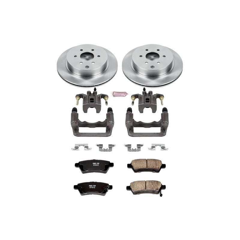 PowerStop — OE Stock Replacement Low-Dust Ceramic Brake Pad, Rotor and Caliper Kit