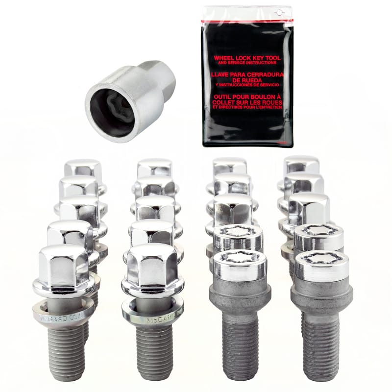McGard — McGard 5 Lug Hex Install Kit w/Locks (Radius Seat Bolt) M14X1.5 / 17mm Hex / 27.5mm Shank L - Chrome