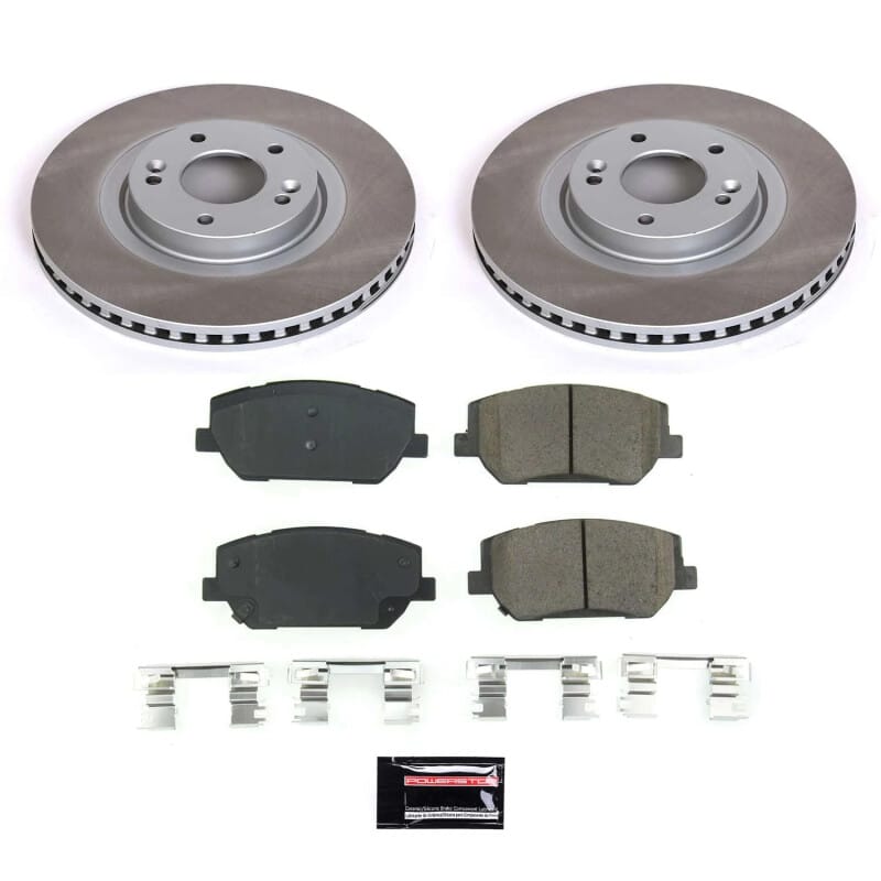 PowerStop — Semi-Coated Rotor and Low-Dust Ceramic Brake Pad Kit