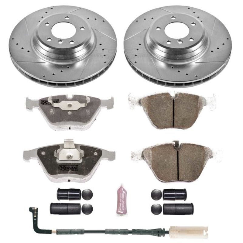 PowerStop — Z26 Street Performance Ceramic Brake Pad and Drilled & Slotted Rotor Kit