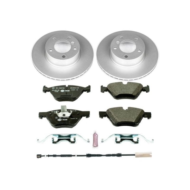PowerStop — Genuine Geomet Coated Rotors, ECE-R90 Brake Pads + Hardware Kit