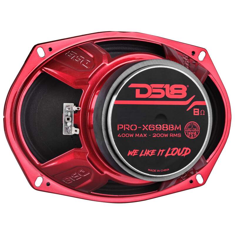 DS18 — DS18 6x9in 275 Watts RMS 8 ohm Mid-Range Loudspeaker Bullet Loudspeaker Grill Included
