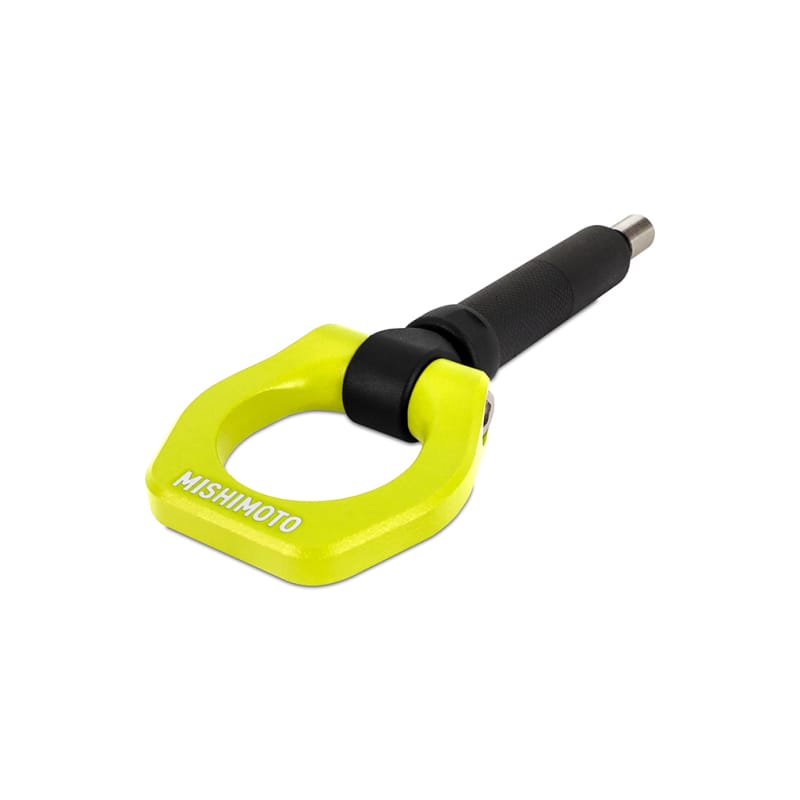 Mishimoto — Racing Tow Hook, Neon Yellow, fits Subaru WRX/STI 2002-2007