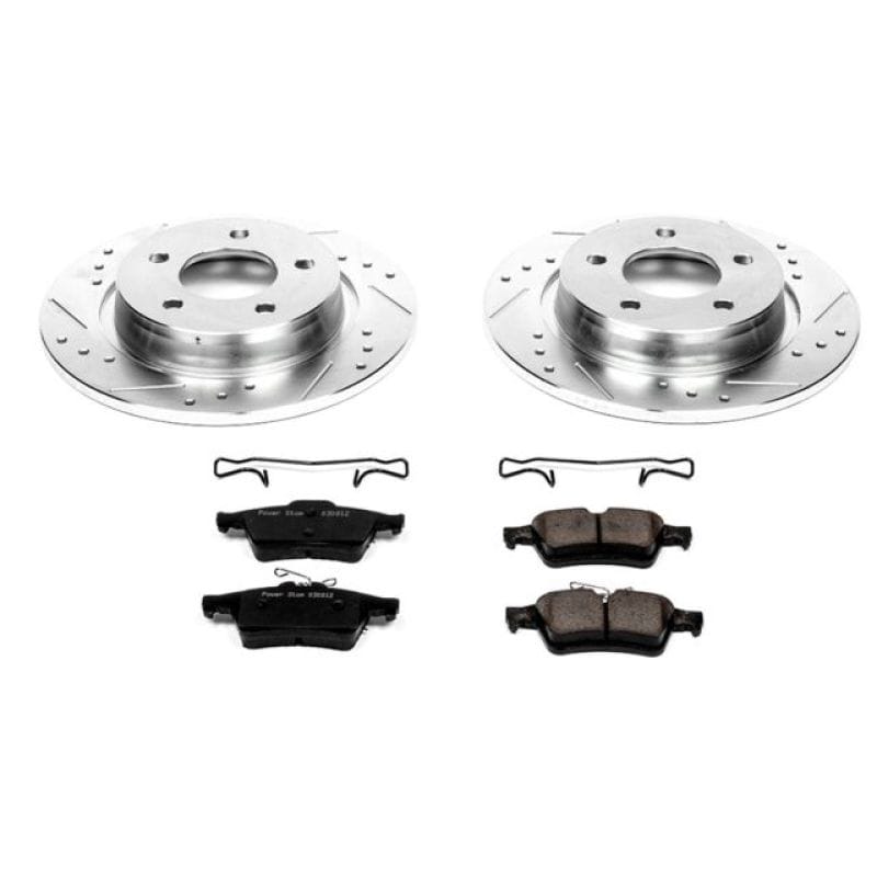 PowerStop — Z23 Daily Driver Carbon-Fiber Ceramic Brake Pad and Drilled & Slotted Rotor Kit