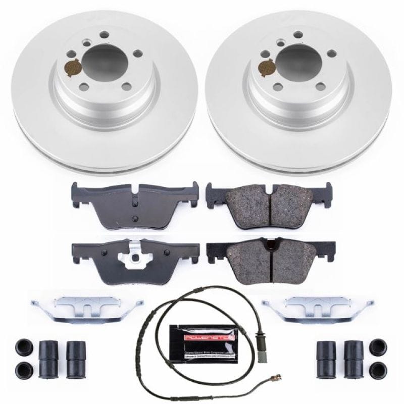 PowerStop — Genuine Geomet Coated Rotor and Carbon-Fiber Ceramic Brake Pad Kit