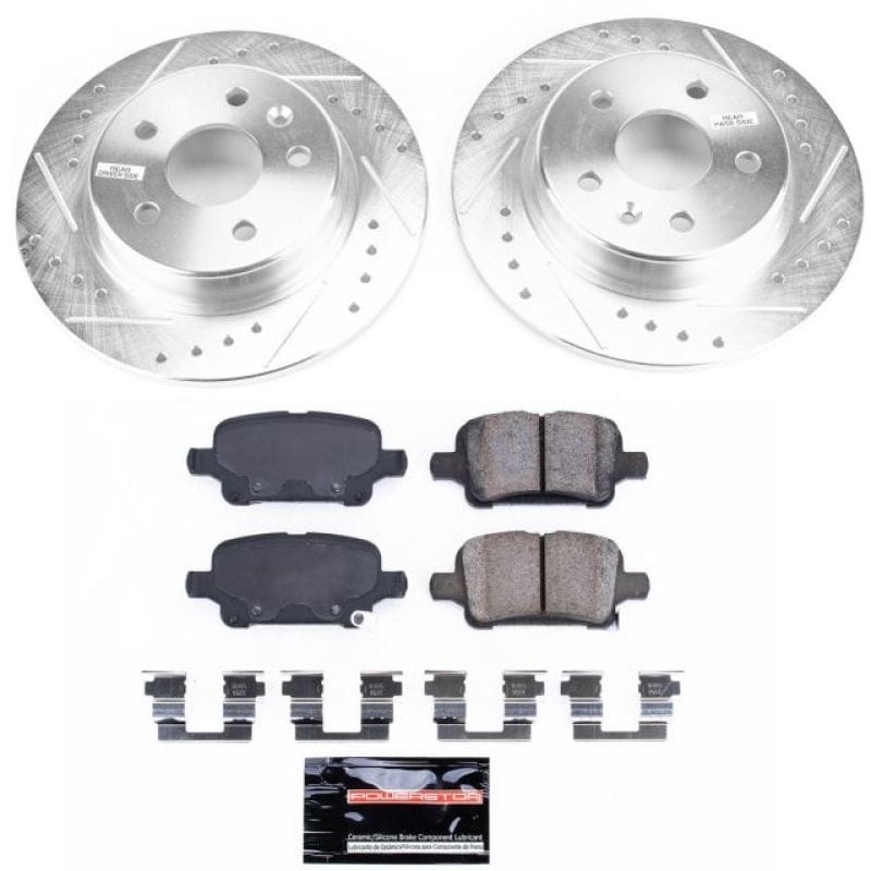 PowerStop — Z23 Daily Driver Carbon-Fiber Ceramic Brake Pad and Drilled & Slotted Rotor Kit