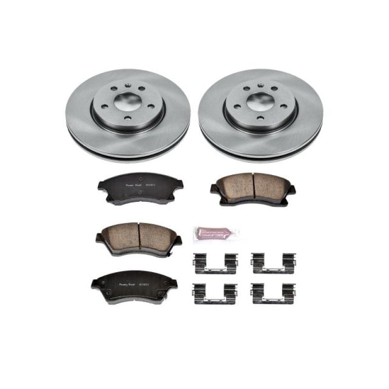 PowerStop — OE Stock Replacement Low-Dust Ceramic Brake Pad and Rotor Kit