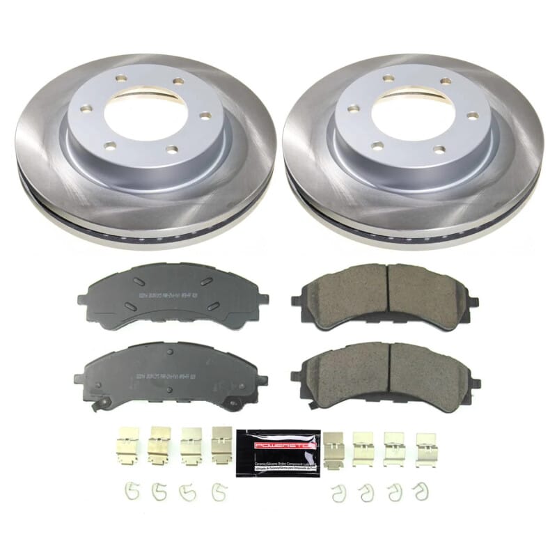 PowerStop — Semi-Coated Rotor and Low-Dust Ceramic Brake Pad Kit