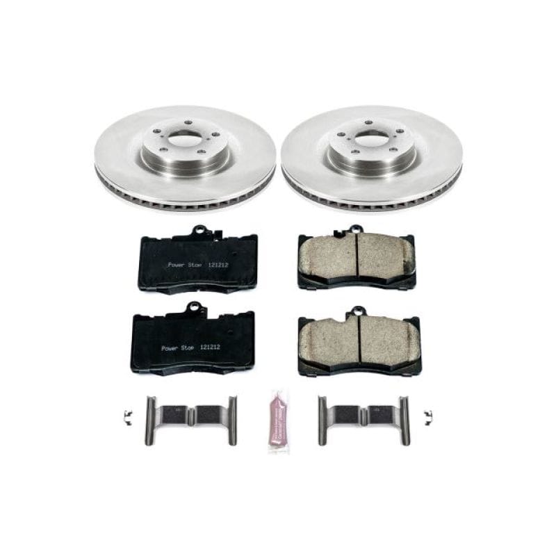 PowerStop — OE Stock Replacement Low-Dust Ceramic Brake Pad and Rotor Kit