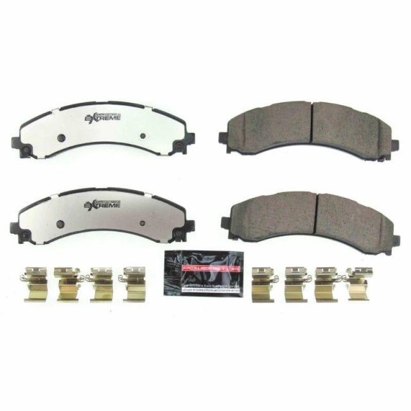 PowerStop — PowerStop - Z36 Truck and SUV Carbon-Fiber Ceramic Brake Pads with Hardware Kit