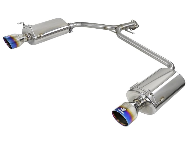 aFe — Takeda 2-1/4 IN to 1-3/4 IN 304 Stainless Steel Axle-Back Exhaust w/ Black Tip