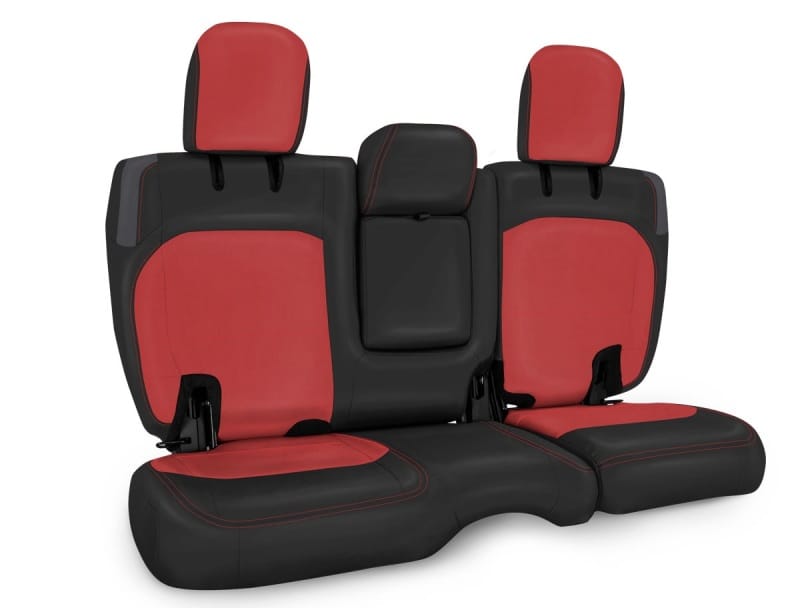 PRP Seats — PRP 2018+ Jeep Wrangler JLU/4 door Rear Bench Cover with Leather Interior - Black/Red
Seat Covers